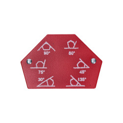 Zvárací magnet / zvárací uhol, zaťaženie 12kg, meracie uhly: 30°, 45°, 60°, 75°, 90°, 105°, 135° Zvárací magnet / zvárací uhol, zaťaženie 12kg, meracie uhly: 30°, 45°, 60°, 75°, 90°, 105°, 135°